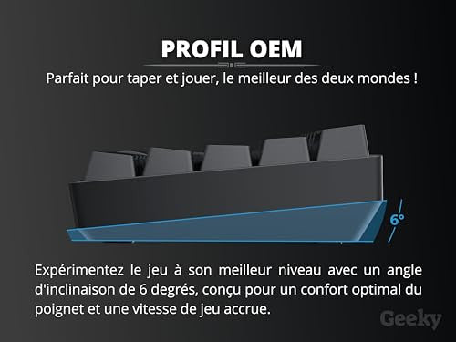 Geeky GK61 60% mechanikus gaming billentyűzet, 62 gombos, több színű