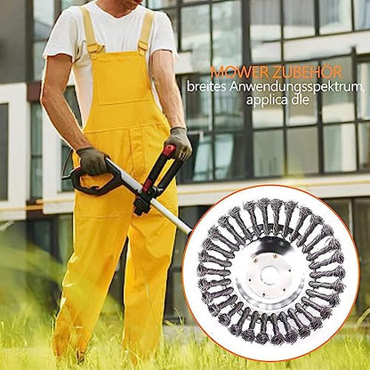 Weed Brush fűkaszához, 6 hüvelyk, professzionális gyomkefe fűkaszákhoz, 25,4 mm