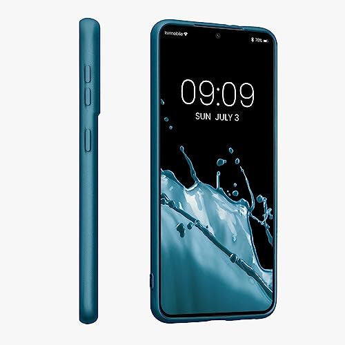 kwmobile tok Samsung Galaxy S21-hez - puha TPU védelem kék fém