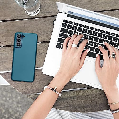 kwmobile tok Samsung Galaxy S21-hez - puha TPU védelem kék fém