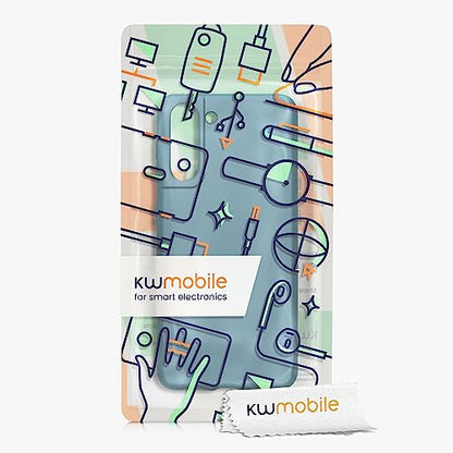 kwmobile tok Samsung Galaxy S21-hez - puha TPU védelem kék fém