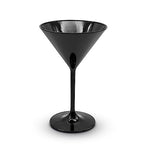 DOJA Barcelona martinis pohár 12 darabos, fekete, újrahasználható