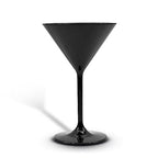 DOJA Barcelona martinis pohár 12 darabos, fekete, újrahasználható