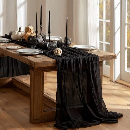 Artoid Mode Boho fekete Halloween asztali futó 300 cm