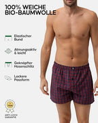 DANISH ENDURANCE férfi szövött boxer, pamut, laza fazon, prémium bio pamut, több
