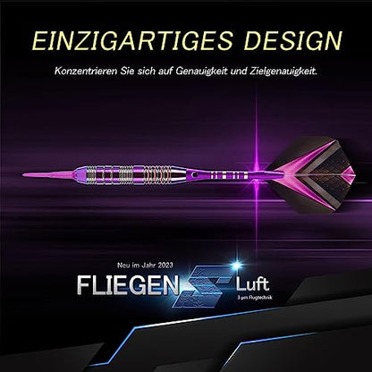 Soft Tip darts készlet 3 alumínium nyéllel műanyag hegyek, 2BA cserehegyek, extra 3