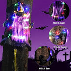 Light Up Crashing Witch, kültéri Halloween dekoráció LED-es, nagy méretű, világító