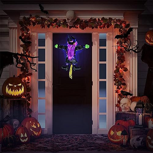 Light Up Crashing Witch, kültéri Halloween dekoráció LED-es, nagy méretű, világító