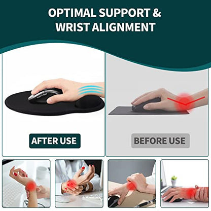 Giecy egérpad gélpárnával, ergonomikus kéztámasz trópusi növények