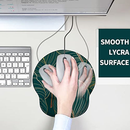Giecy egérpad gélpárnával, ergonomikus kéztámasz trópusi növények