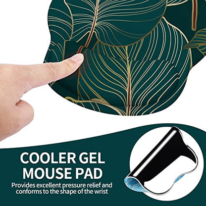 Giecy egérpad gélpárnával, ergonomikus kéztámasz trópusi növények