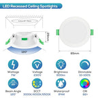 ALUSSO LIGHTING LED süllyesztett lámpa, 230 V, 7 W, dimmelhető, 68 mm, IP44