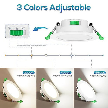 ALUSSO LIGHTING LED süllyesztett lámpa, 230 V, 7 W, dimmelhető, 68 mm, IP44