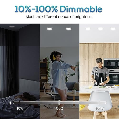 ALUSSO LIGHTING LED süllyesztett lámpa, 230 V, 7 W, dimmelhető, 68 mm, IP44