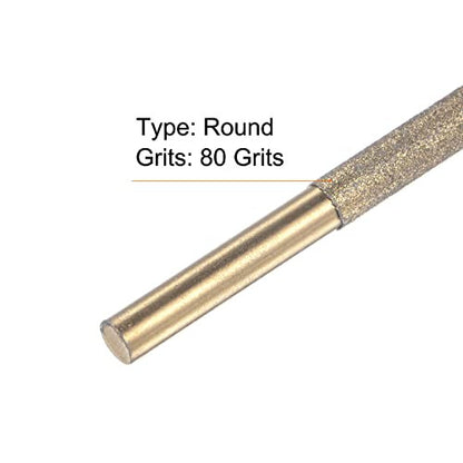 sourcing map gyémánt láncfűrész reszelő 3/16 hüvelyk 4,8mm 80 szemcsés kerek élező