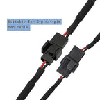 Gebildet 2 darabos kettős 4 tűs USB ventilátor kapcsoló adapter kábel 1-2 elosztó