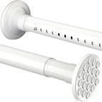 Shower Curtain Rail állítható függönyrúd fúrás nélkül teleszkópos rúd rozsdamentes