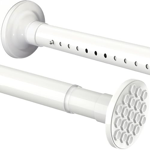 Shower Curtain Rail állítható függönyrúd fúrás nélkül teleszkópos rúd rozsdamentes