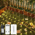 Lichternetz 3x2m 200 LED fényfüzér melegfehér, IP44 vízálló, távirányítóval, 8 mód