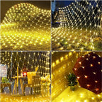 Lichternetz 3x2m 200 LED fényfüzér kültéri melegfehér, IP44 vízálló, távirányító, 8