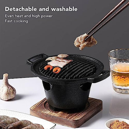 Smokeless BBQ grill, füstmentes beltéri grill, BBQ grill, kis grill egy személyre