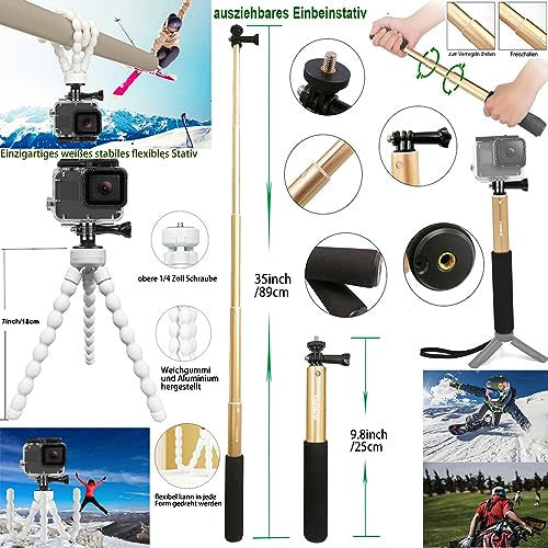 Gurmoir kiegészítő készlet vízálló házzal GoPro Hero 12/11/10/9 fekete