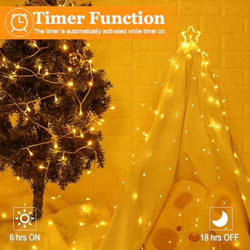 LED tündérfények, elemes, 2x 3 m, 30 LED rézhuzalos tündérfények, időzítővel