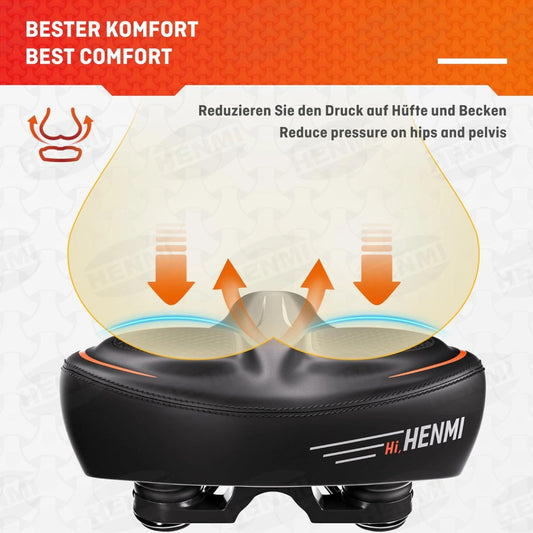 HENMI kerékpár nyereg, kényelmes puha férfi-női kerékpár nyereg ergonomikus