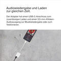 Belkin RockStar 3.5mm audio + USB-C töltő adapter fehér