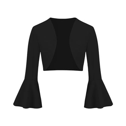 Odizli női elegáns 3/4 ujjú boleró kardigán ünnepi esküvői rövid kabát