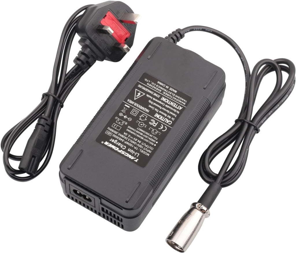 [54.6V 3A elektromos kerékpár akkumulátor töltő, 13 sorozatú 48V lítium akkumulátor