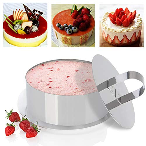 CENBEN 4 darabos mousse gyűrű 2 nyomóval rozsdamentes acél, 10,5 cm