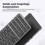 iClever Bluetooth billentyűzet vezeték nélküli, több eszköz, német QWERTZ