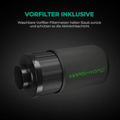 MARS HYDRO 150 mm aktív szénszűrő előszűrővel