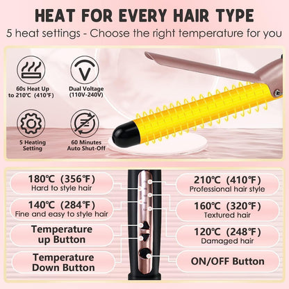 Hajgöndörítő 32mm vastag hajsütővas 120°C-210°C