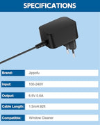 Jippofu 5.5V töltő ablaktisztítóhoz Kärcher WV5, WV5 Premium, WV75, WV75 Plus, WV60