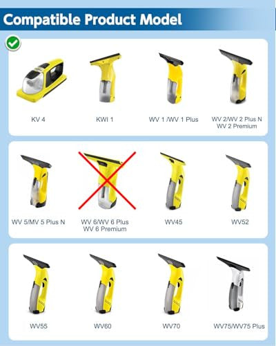 Jippofu 5.5V töltő ablaktisztítóhoz Kärcher WV5, WV5 Premium, WV75, WV75 Plus, WV60