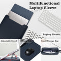 HaruYo 13-14 hüvelykes laptop tok támogatás, PU bőr, kék