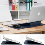HaruYo 13-14 hüvelykes laptop tok támogatás, PU bőr, kék