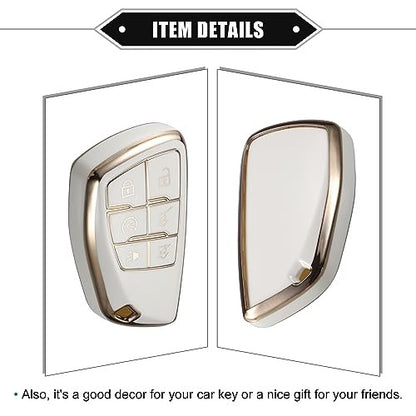 ABSOPRO autókulcs medál Buick Envision 6 gombos TPU fehér