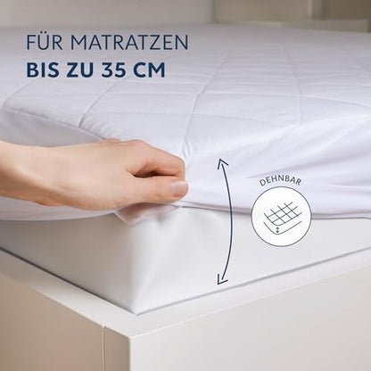 Matracvédő 90 x 190 cm steppelt – 40 cm-ig zsebes, körben gumis – matracvédő 90 x 190