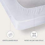 Matracvédő 90 x 190 cm steppelt – 40 cm-ig zsebes, körben gumis – matracvédő 90 x 190