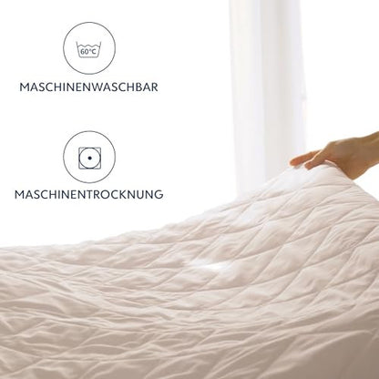 Matracvédő 90 x 190 cm steppelt – 40 cm-ig zsebes, körben gumis – matracvédő 90 x 190