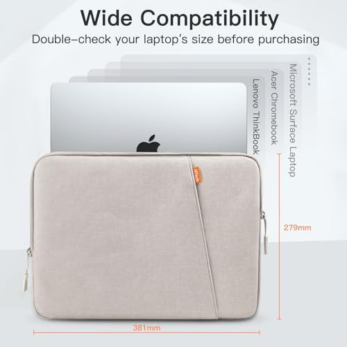 JETech laptop tok 15 hüvelykes notebookhoz vízálló, ütésálló, kiegészítő zsebbel