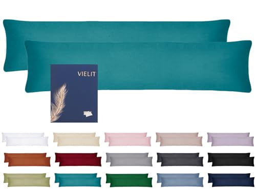 Vielit oldalt fekvő párnahuzat 40 x 145 2 darabos, puha, öko-tanúsítvány, petrol