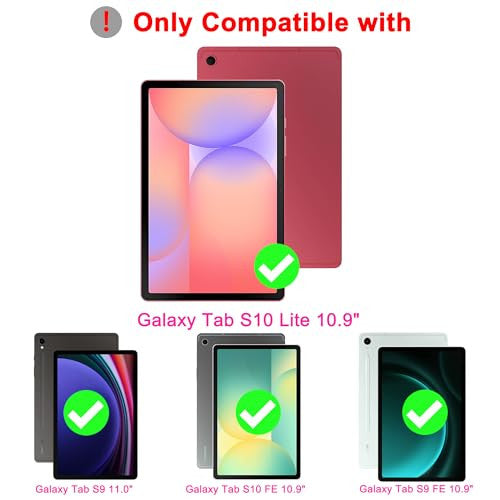 Samsung Galaxy Tab S9 FE / Tab S9 billentyűzet tok 7 színű világító érintőpad