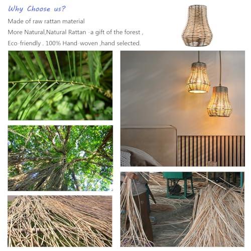 Osasy 2TFL állólámpa fa boho állólámpa fém/fa fekete/természetes, retro/vintage, 2