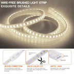 Wisada 1 méter LED szalag természetes fehér, 2835 SMD 120LED/m szuperfényes CRI?90