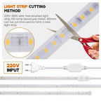 Wisada 1 méter LED szalag természetes fehér, 2835 SMD 120LED/m szuperfényes CRI?90