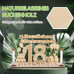 Jostift pénzajándék 18. születésnapra, fa tábla vendégkönyv 18. születésnapra LED